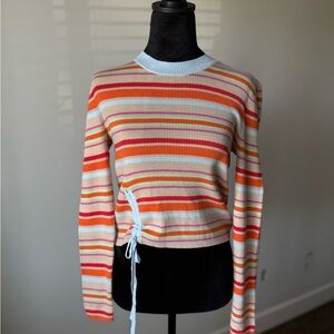 NWT 27 Miles Vibrant Striped Long Sleeve Top